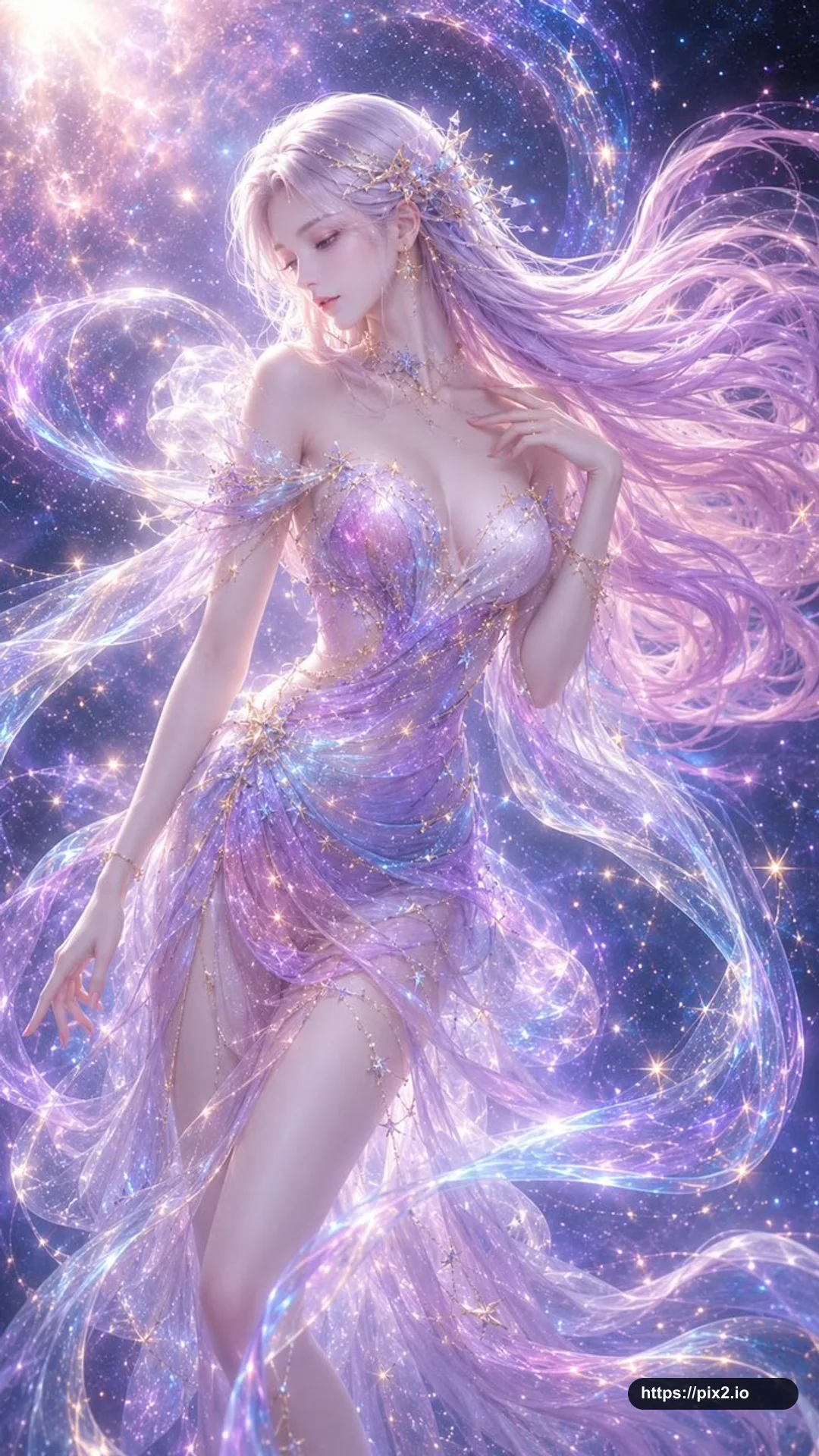 星河入夢 3D CG 幻想插畫