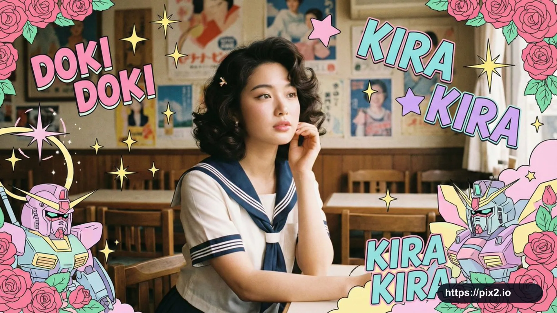 Retro Shojo Anime Fantasy Portrait