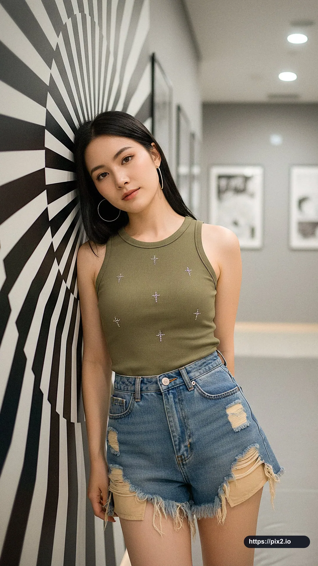 Gallery Hallway Fashion Portrait